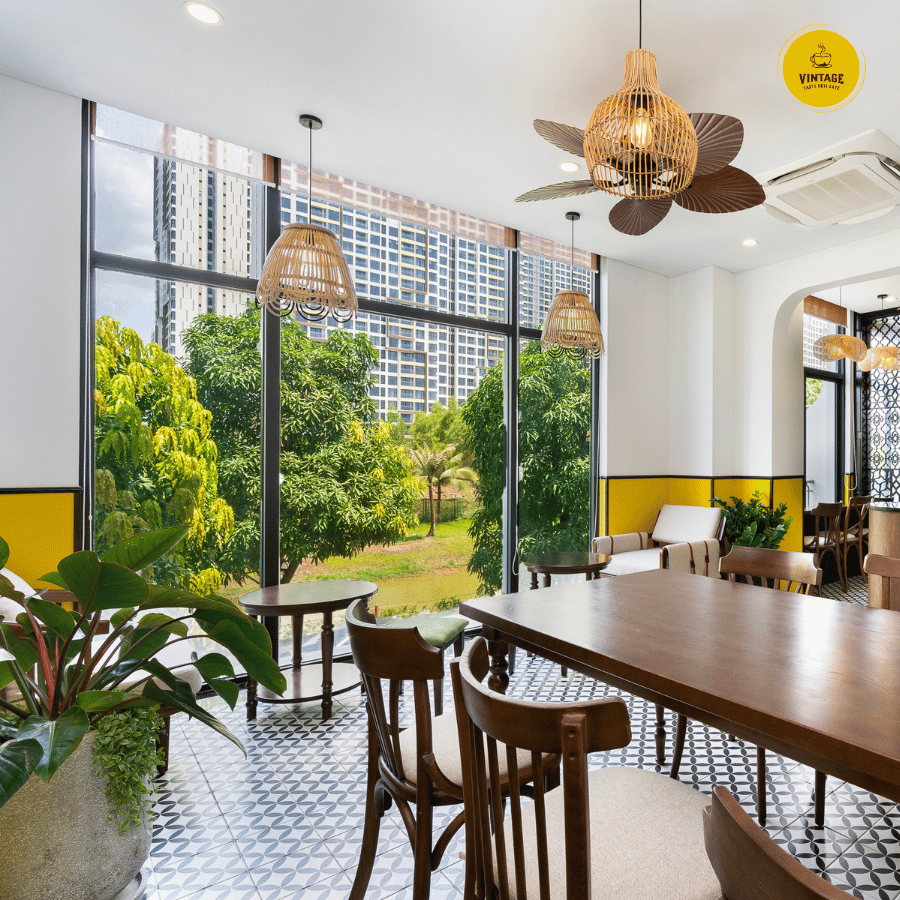 Vintage Taste Deli Cafe , Quán Cafe phong cách Vintage , Cafe view đẹp , Quán cafe tahi Vinhome Grand Park, Cafe Cổ Điển