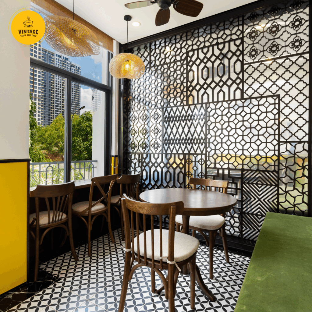 Vintage coffee shop, classic-style coffee shop, beautiful coffee shop at Vinhomes Grand Park, scenic-view coffee shop in District 9, coffee shop near me, vintage coffee shop at Vinhomes Grand Park, green-space coffee shop, aesthetic check-in coffee shop, coffee and pastry shop in Saigon, chill coffee shop in Saigon